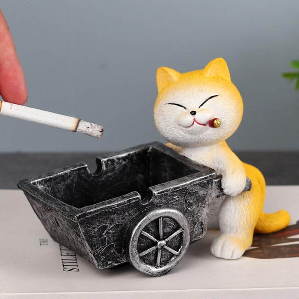 2025年新登場 灰皿】灰皿 可愛い 卓上灰皿 猫 防臭 樹脂製