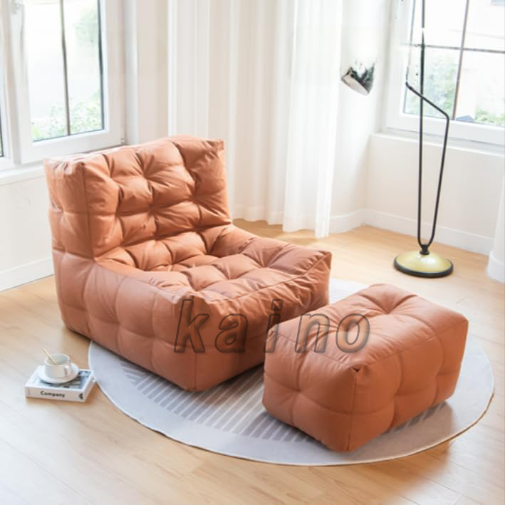 1人用ソファー フットレスト付き【75*70*80cm】クライニングソファ