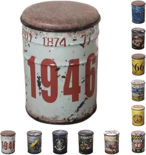 足置き台 収納スツール ドラム缶 フットスツール ラウンドオットマン