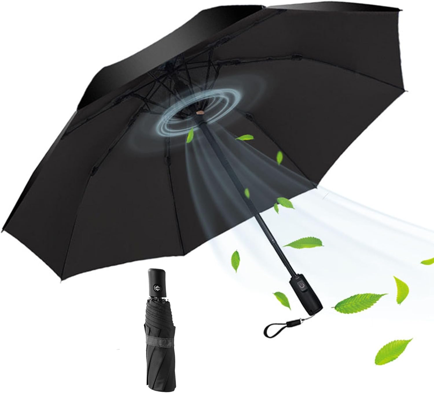 2024折り畳み傘日傘扇風機付き日傘 晴雨兼用傘 ファンで涼むゴルフ傘 USB充電式 UVカット99...