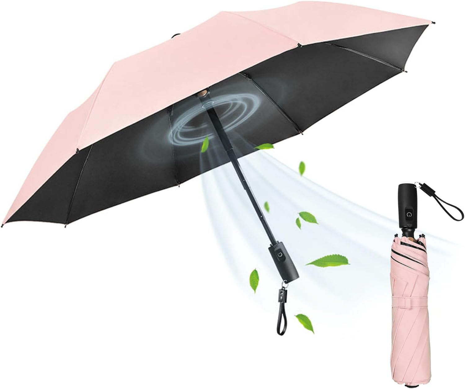 2024折り畳み傘日傘扇風機付き日傘 晴雨兼用傘 ファンで涼むゴルフ傘 USB充電式 UVカット99...