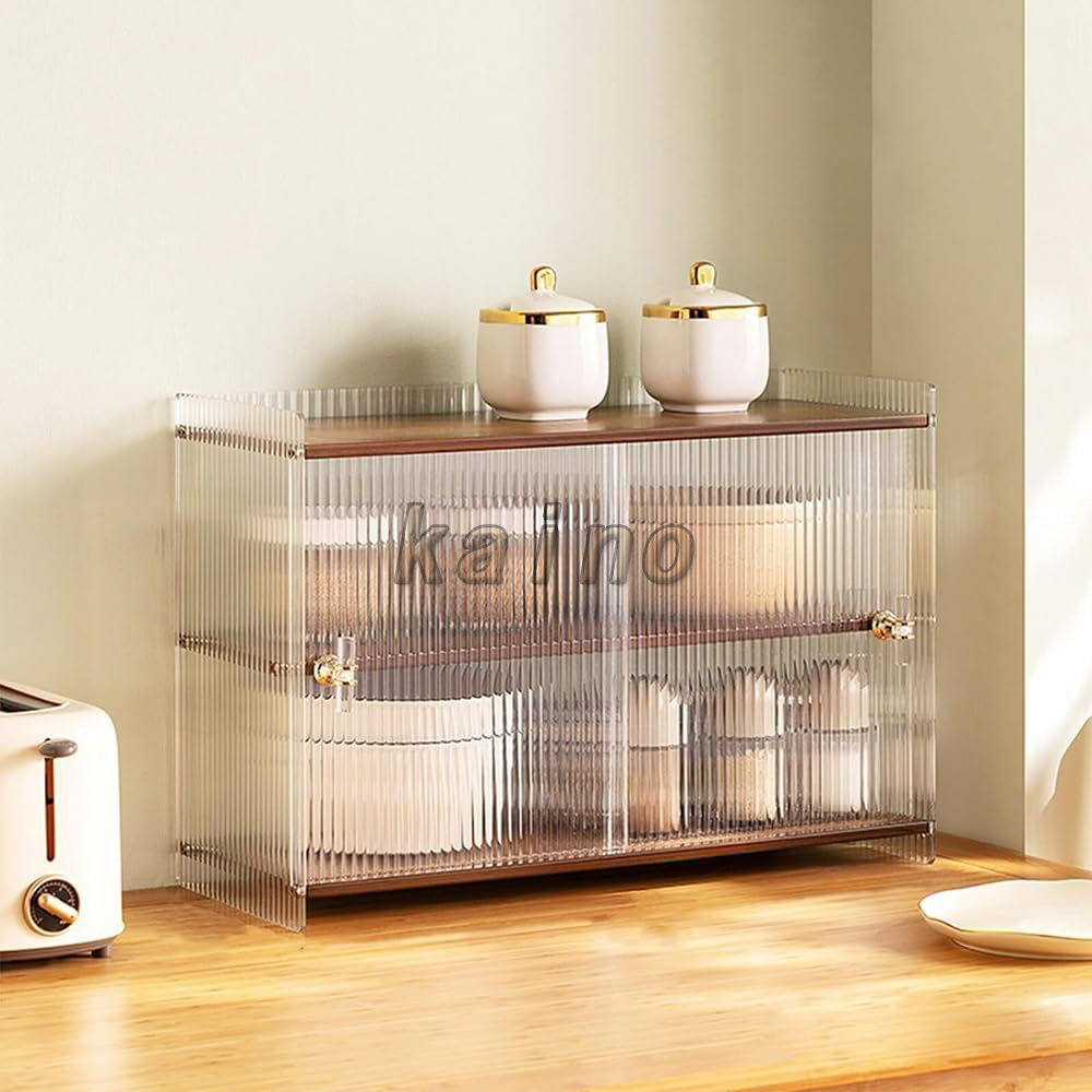 食器棚 卓上食器棚 アクリル扉 ミニ食器棚 キッチン収納棚 キッチン