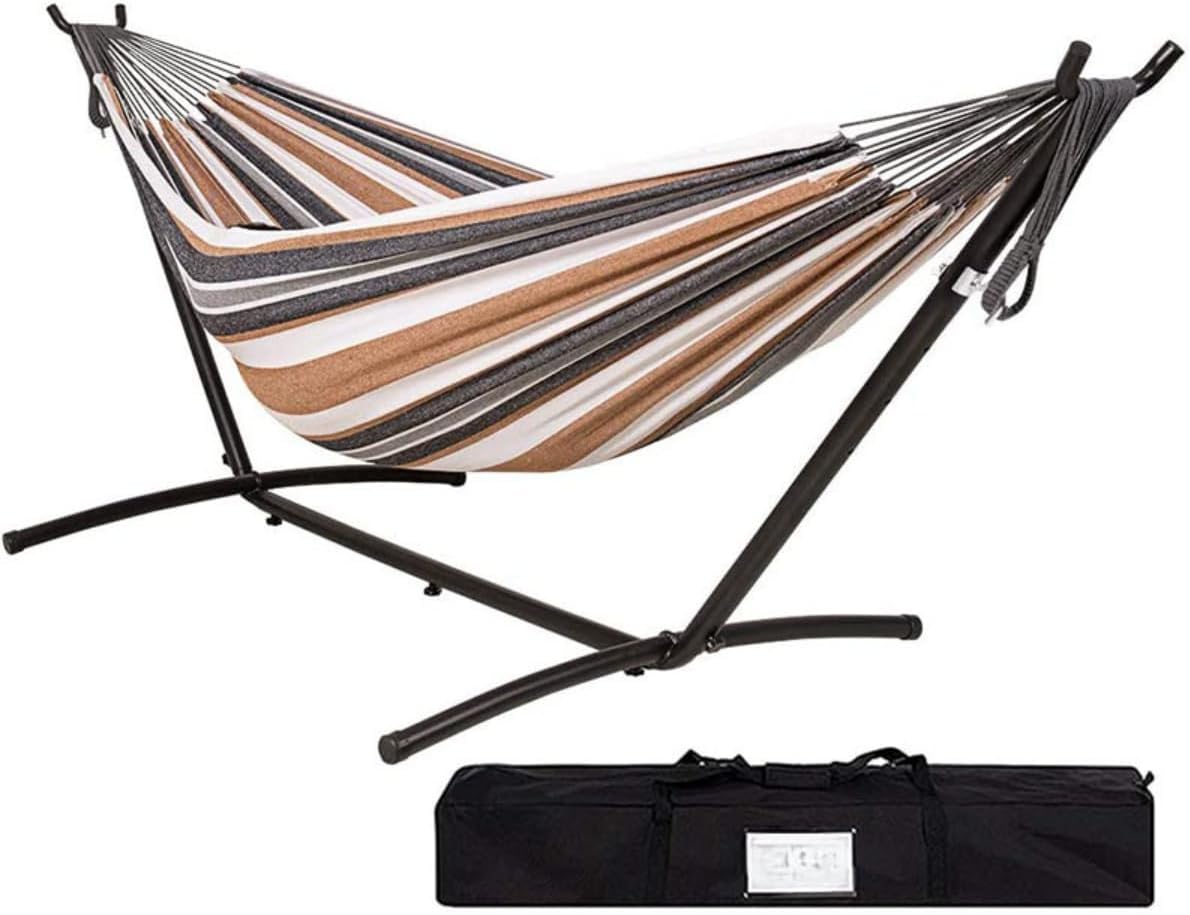 ハンモック 自立式スタンドセット ダブルサイズ 室内 室外 兼用 収納