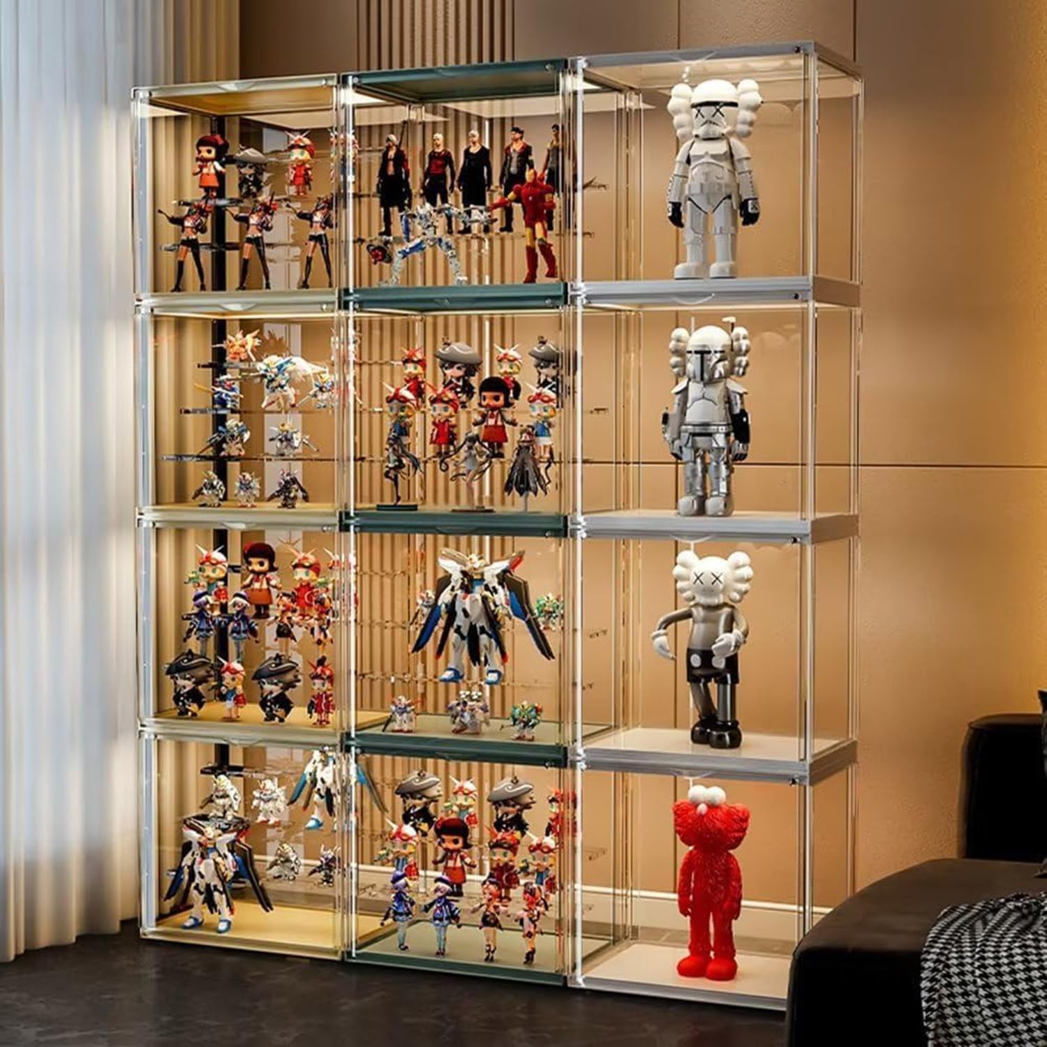 小物入れ　ディスプレイ 3pcsホビー用収納ケース 30*17*23cm フィギュアボックス コレクション