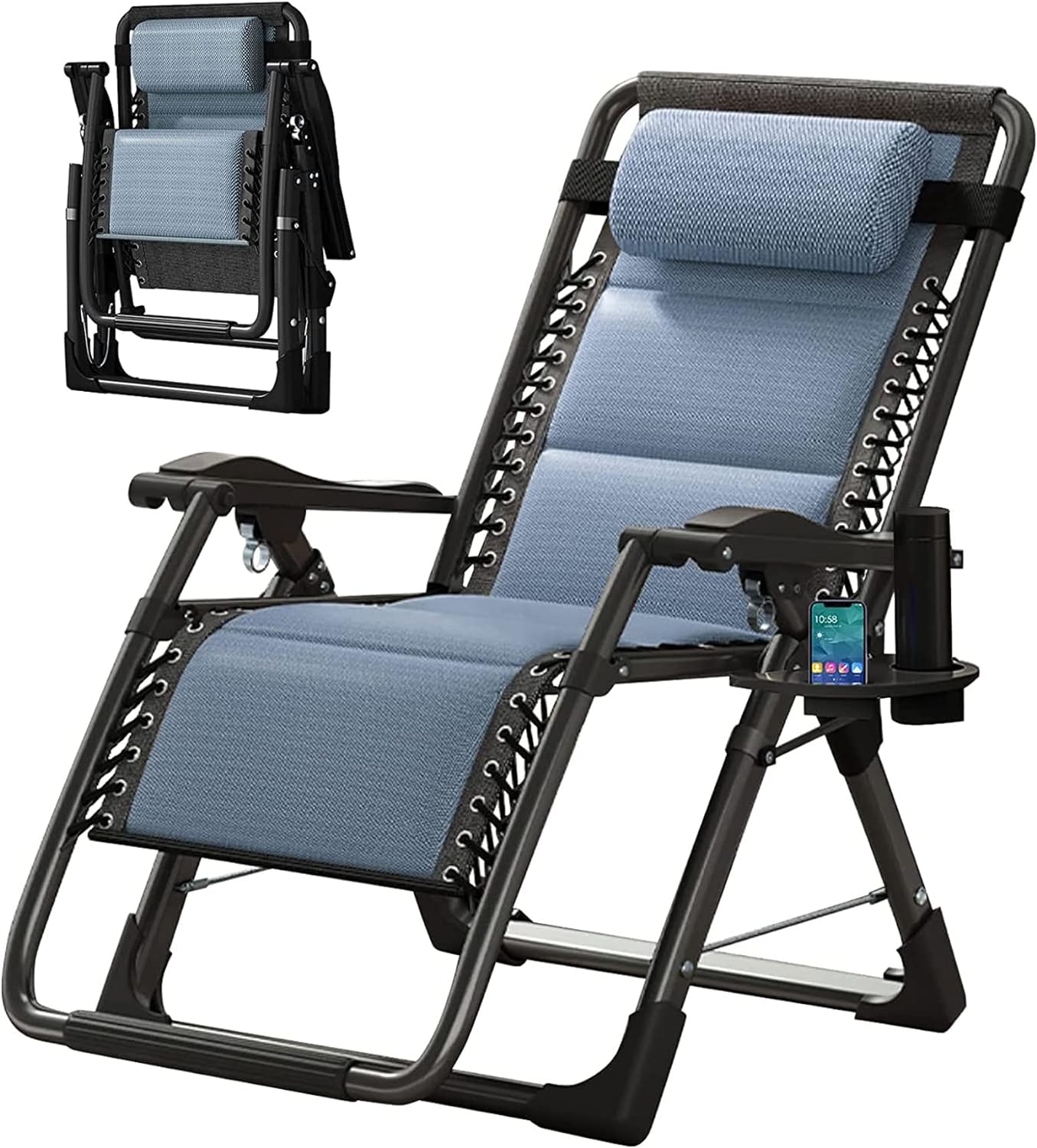 折りたたみ 椅子 リクライニング アウトドアチェア ドリンクホルダー