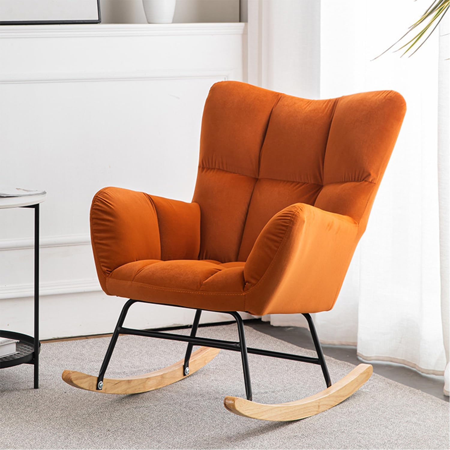 ロッキングチェア 2026新登場 シングルソファー 北欧 ソファー リクライニング可能 リビング用 揺り椅子 ラウンジチェア 大人用 肘掛け柔らかく ロッキングチェア 2026新登場 シングルソファー 北欧 ソファー
