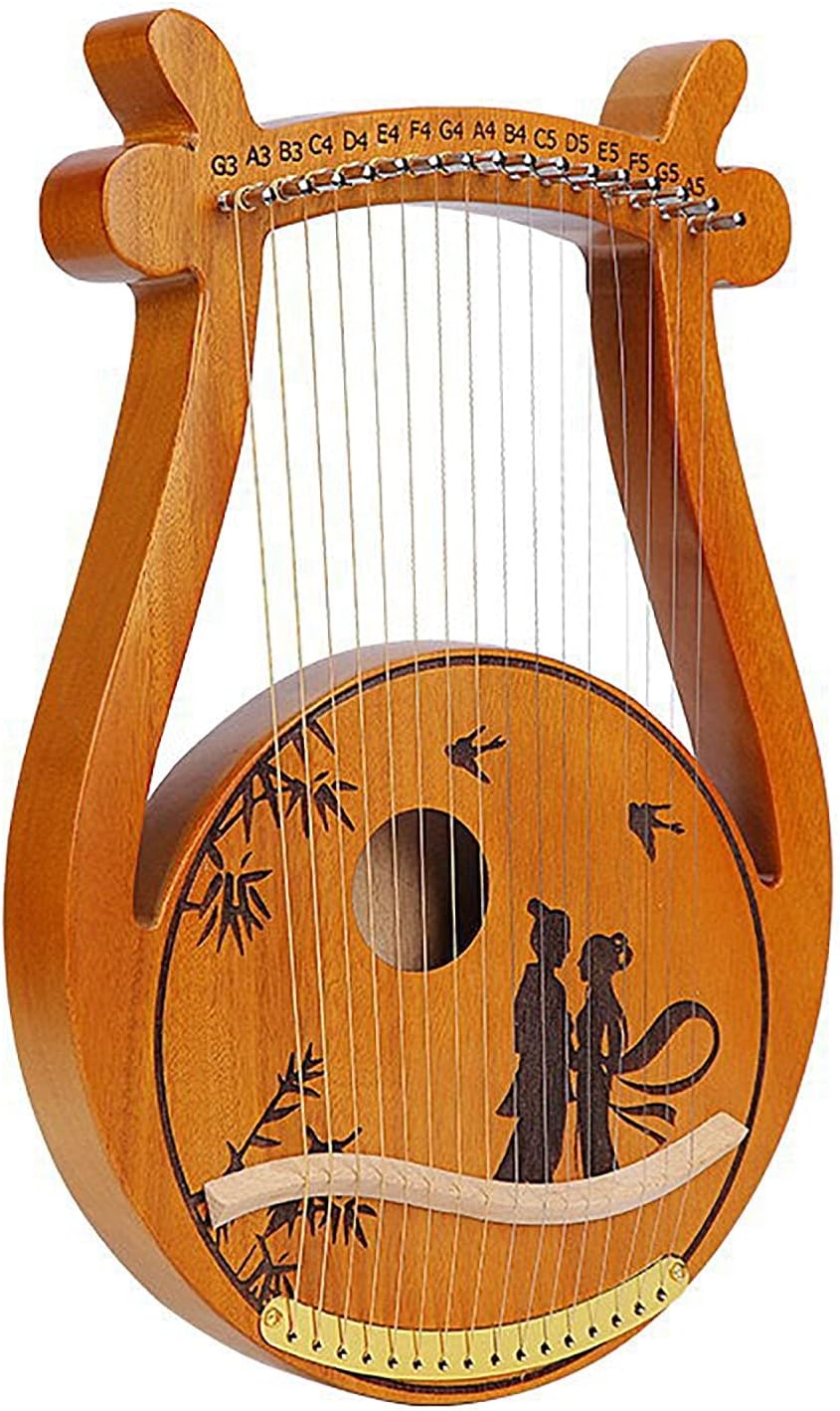 マホガニーソリッドウッドリアハープ、10/16/19チューニングレンチ