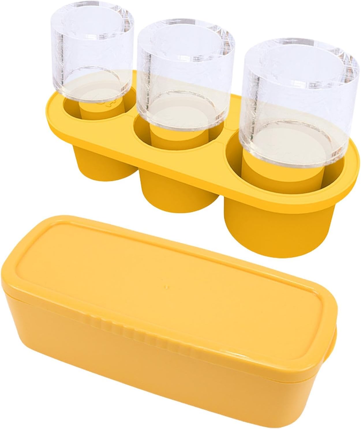 スタンレーカップ用製氷皿、製氷皿、蓋付き中空円筒アイスキューブ型