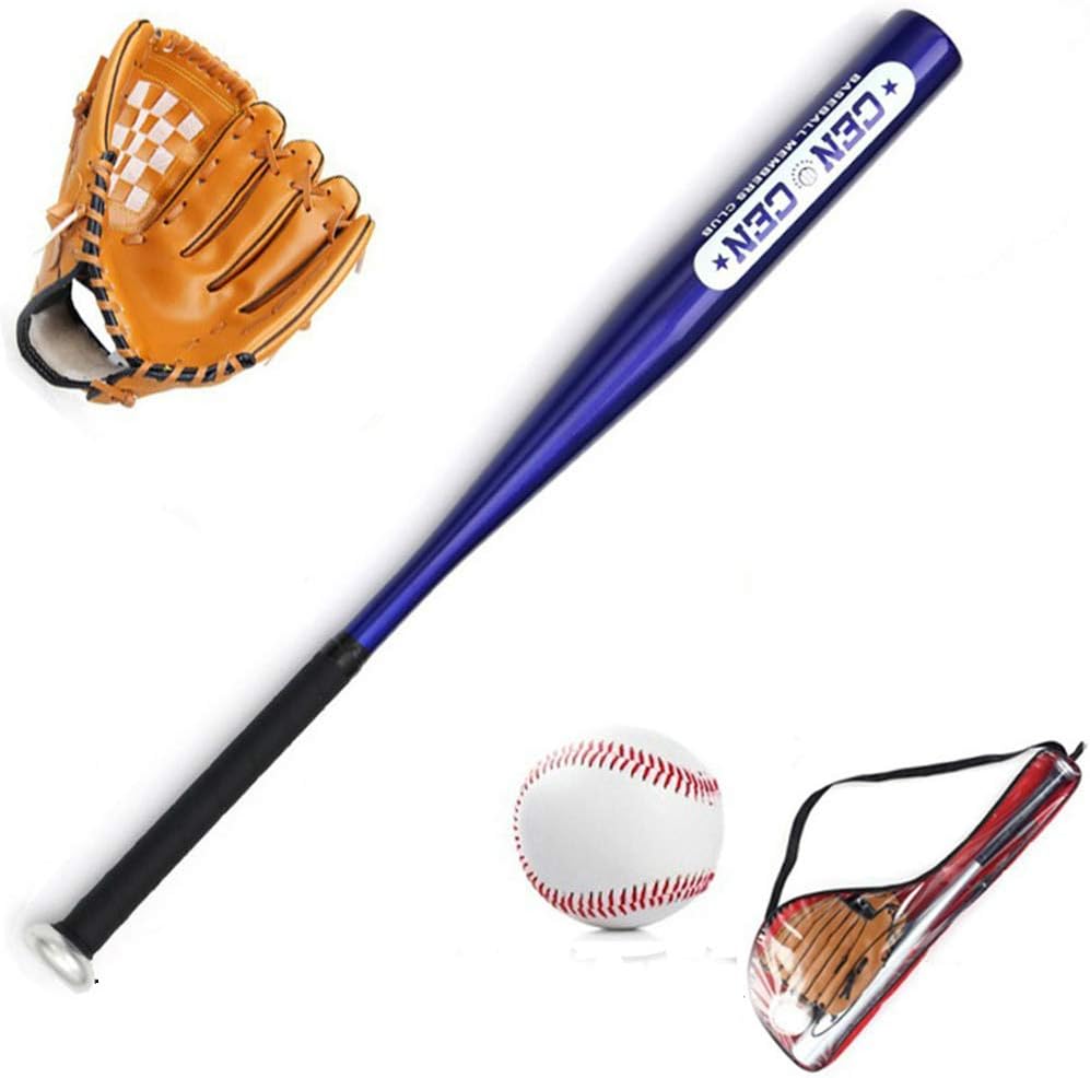 子供専用野球3点セット 少年軟式アルミ合金バット+標準9号野球+ 軟式