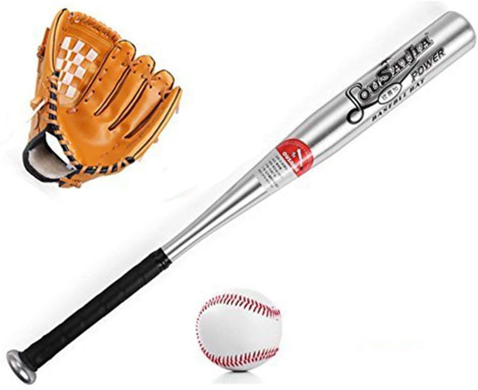子供専用野球3点セット 少年軟式アルミ合金バット+標準9号野球+ 軟式