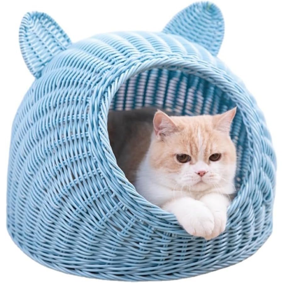 キャットハウス ドーム型猫ハウス 猫ベッド 猫ちぐら 猫 ハウス 籠 ち