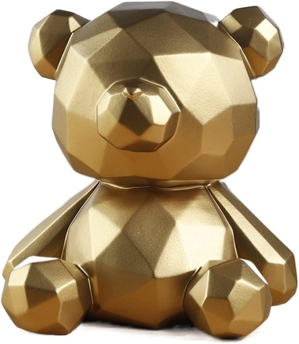 工作 貯金箱，幾何学的なクマの家の装飾の貯金箱，ビニール