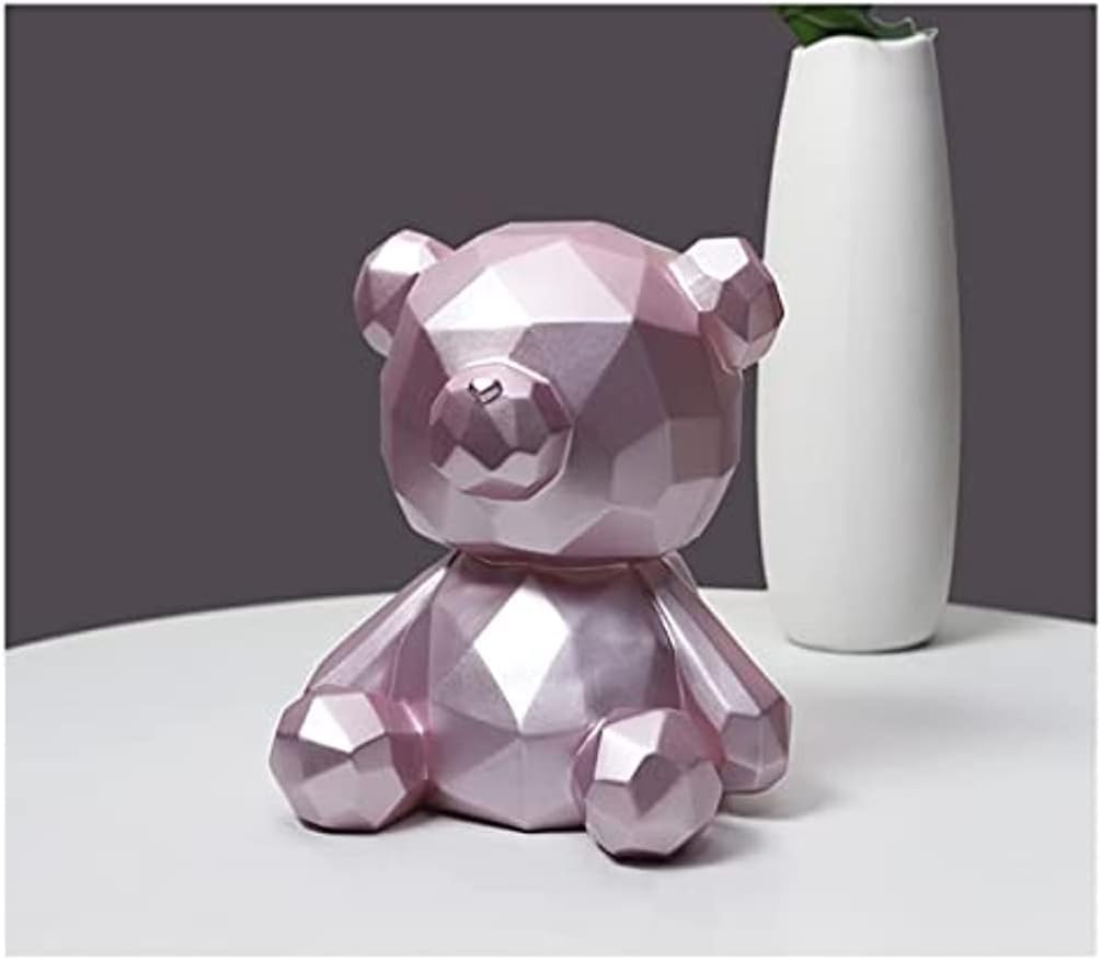 工作 貯金箱，幾何学的なクマの家の装飾の貯金箱，ビニール