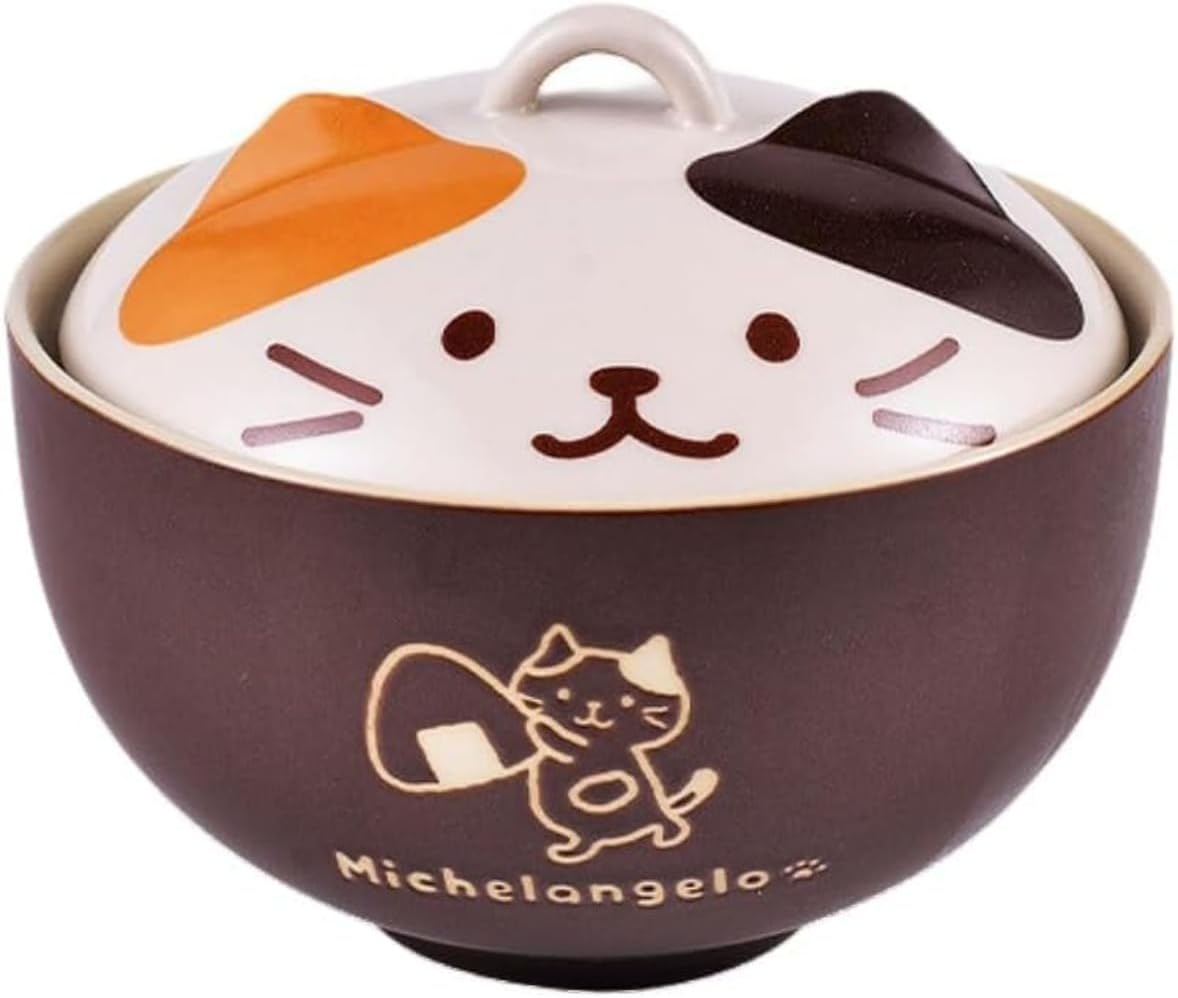 どんぶり 食器 茶碗 猫柄 ラーメン丼 蓋付き 大容量 キッチン用品