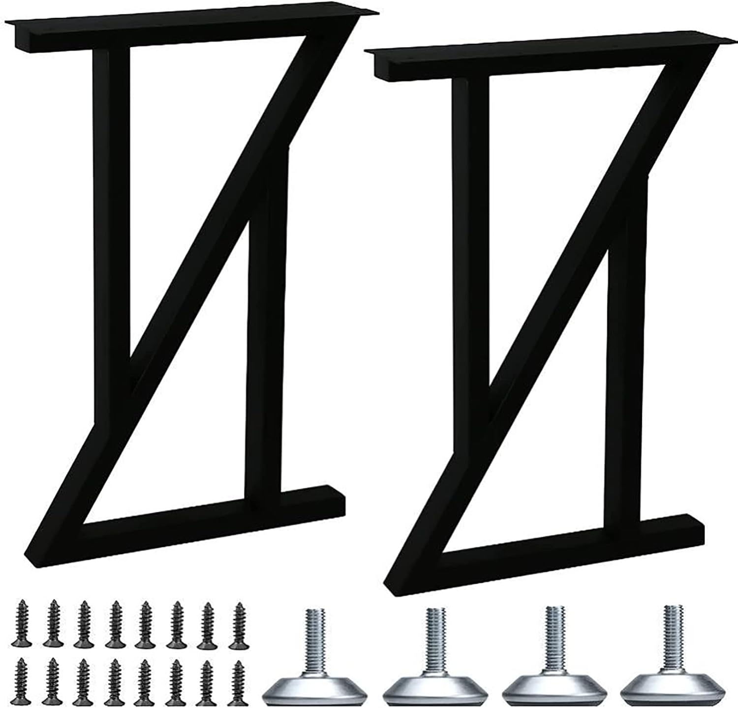 テーブル 脚 アイアン パーツ DIY 2本セット アジャスター付き 作業台