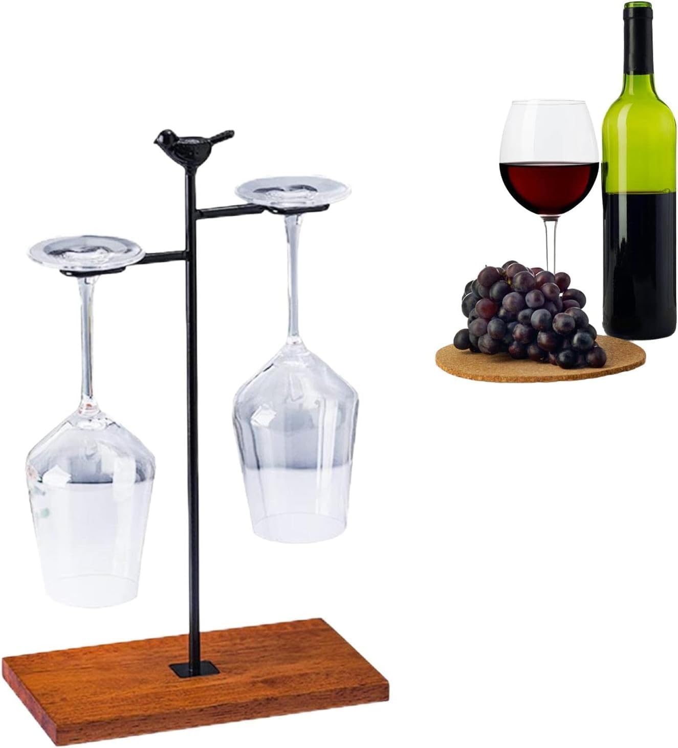 ワイングラスホルダー - 自立型卓上シャンパンガラス収納ラック - ホームキッチンの装飾、バー、セラ...