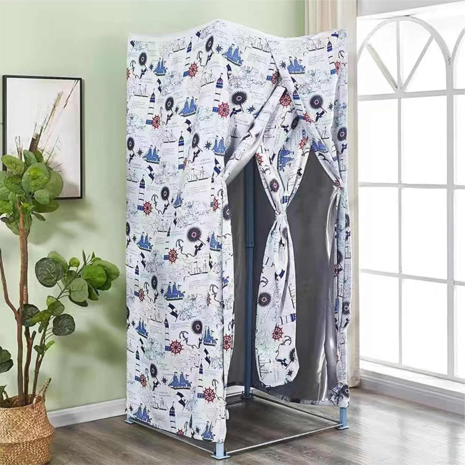 フィッティングルーム 試着室 更衣室 スライドレール式 幅80×奥行80×高