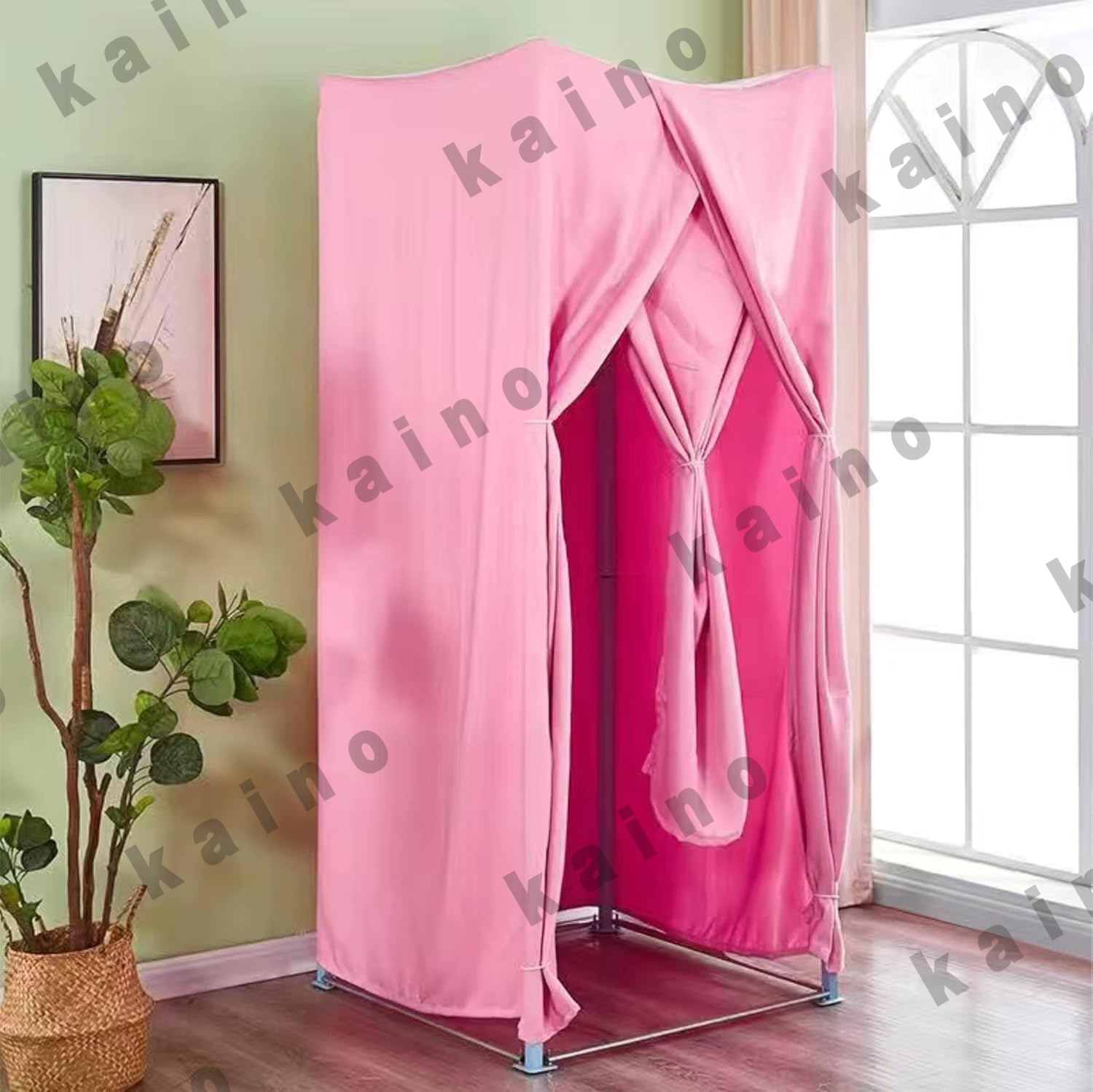 フィッティングルーム 試着室 更衣室 スライドレール式 幅80×奥行80×高