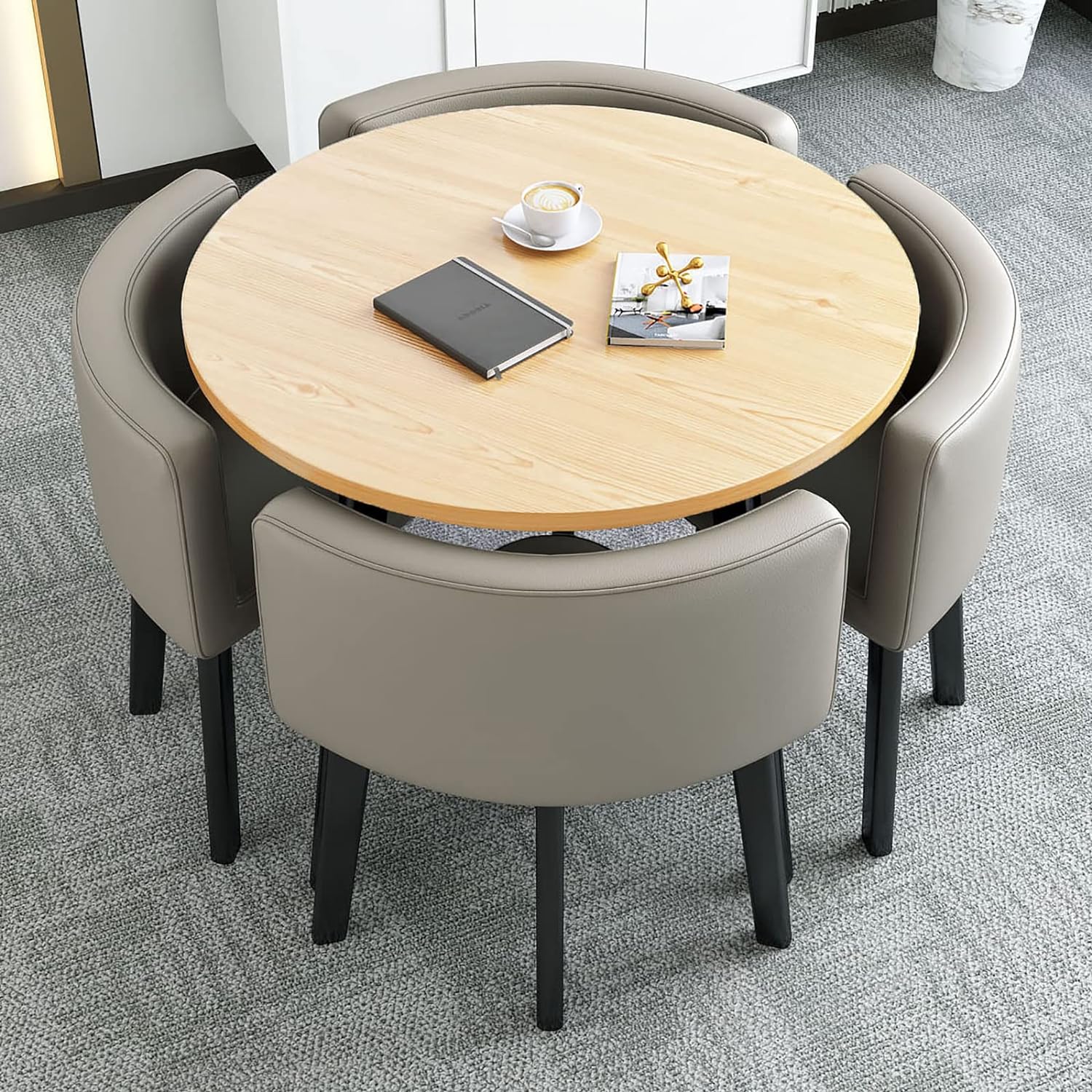 ダイニングテーブルセット 丸型/スクエア 4人用 イニングテーブルと