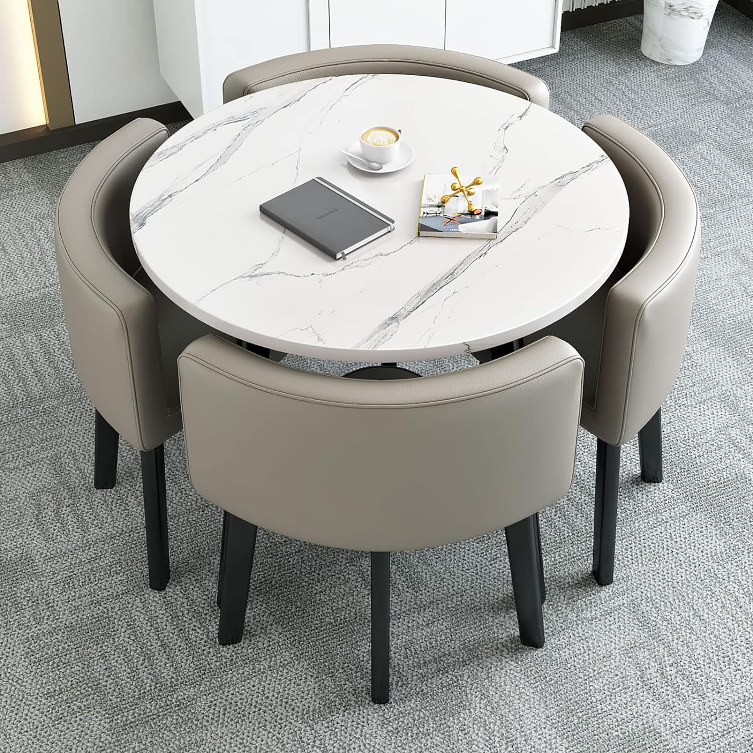 ダイニングテーブルセット 丸型/スクエア 4人用 イニングテーブルと