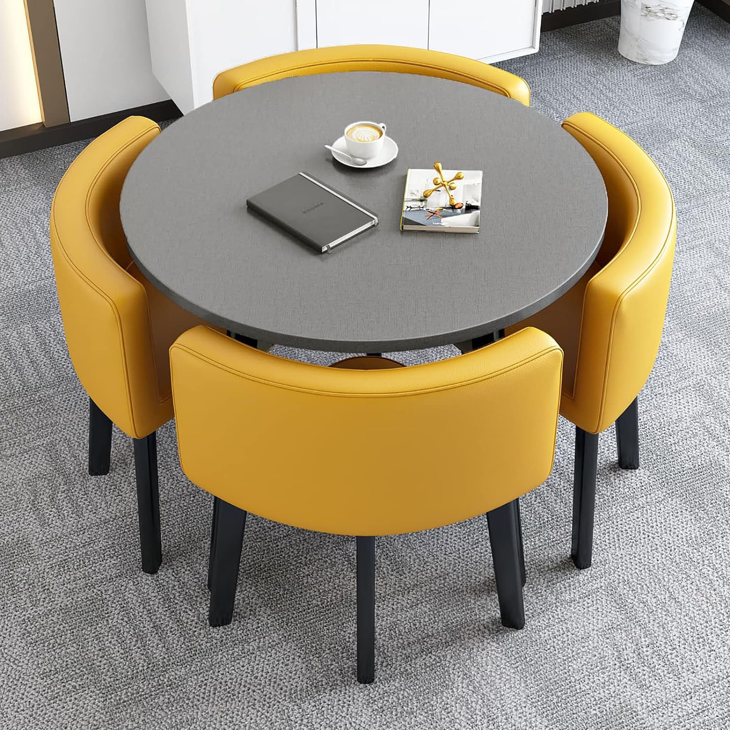 ダイニングテーブルセット 丸型/スクエア 4人用 イニングテーブルと