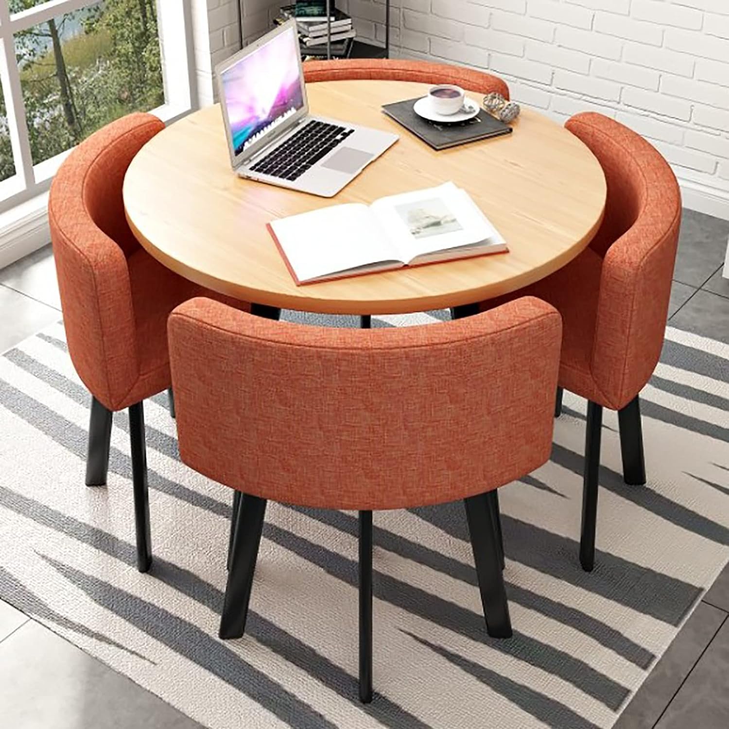 ダイニングテーブルセット 丸型/スクエア 4人用 イニングテーブルと