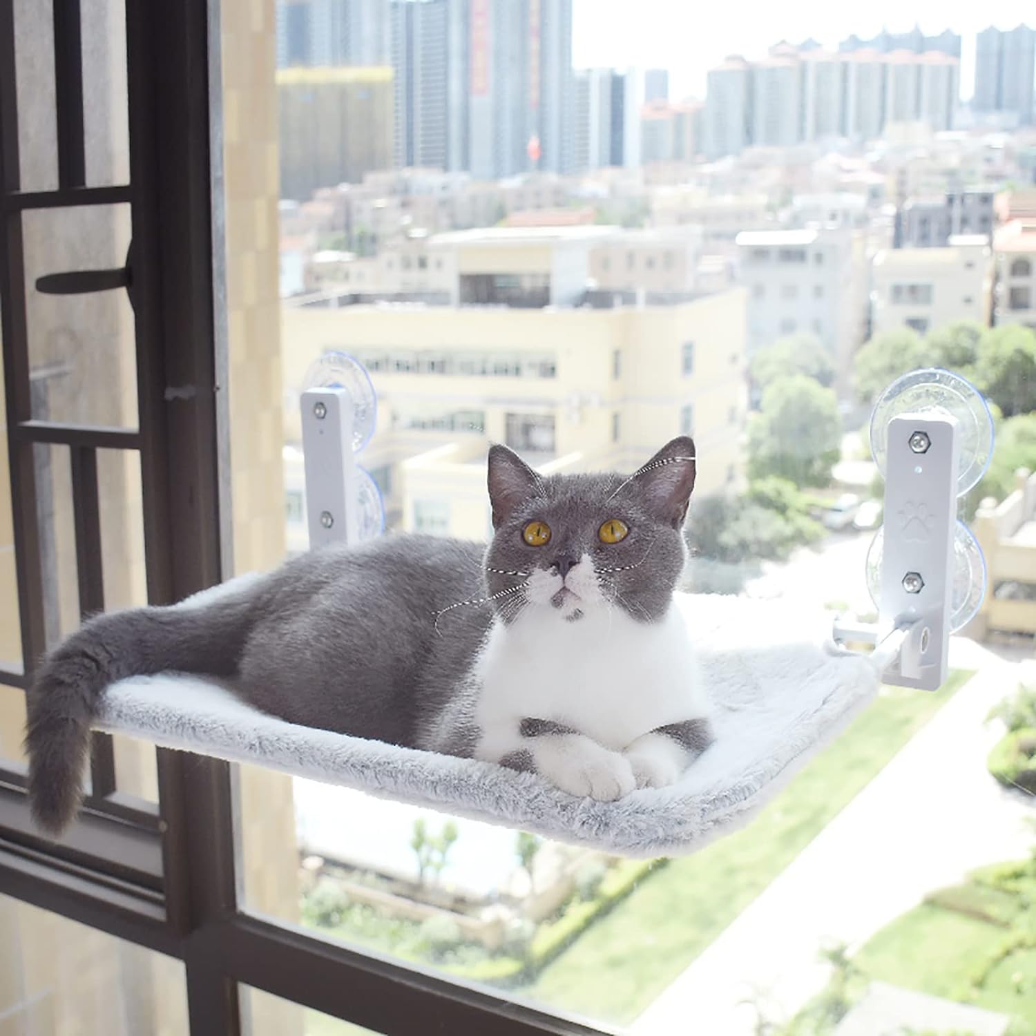 猫 ハンモック 窓 猫 ベッド 吸盤式 強力な吸盤 窓掛け 窓際マット 折りたたみ 窓ハンモック 取...