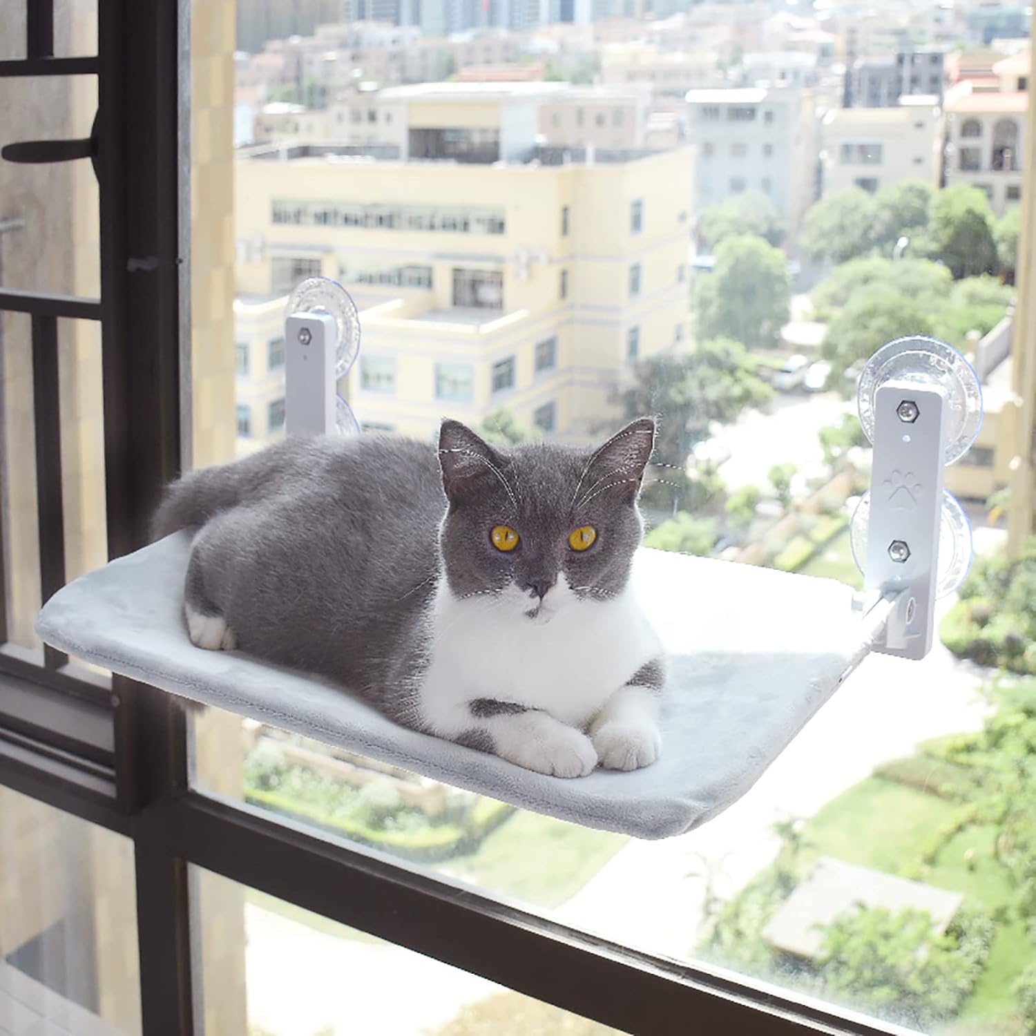 猫 ハンモック 窓 猫 ベッド 吸盤式 強力な吸盤 窓掛け 窓際マット 折りたたみ 窓ハンモック 取...