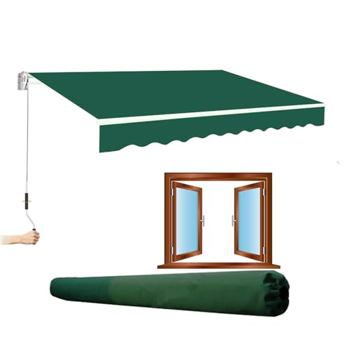 2.5x2m オーニング, Moubhjd 住宅用ひさし 開閉式 シェード 簡単設置