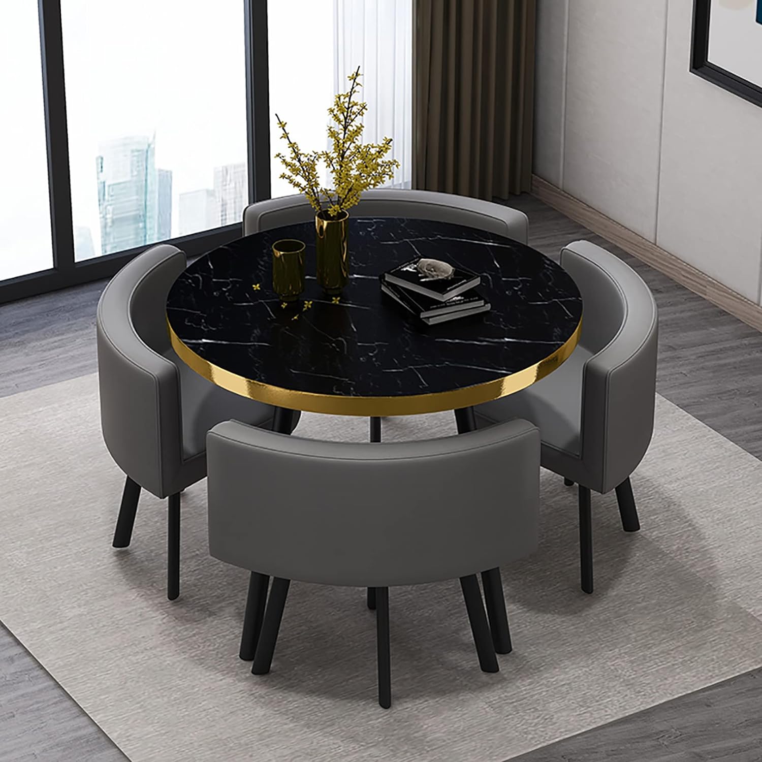 【未使用】丸型ダイニングセット 食卓セット 丸型けカフェテーブル ダイニングテーブルセット 80cm 5%OFFコード：F401】 ダイニングセット テーブルセット 丸 ラウンド