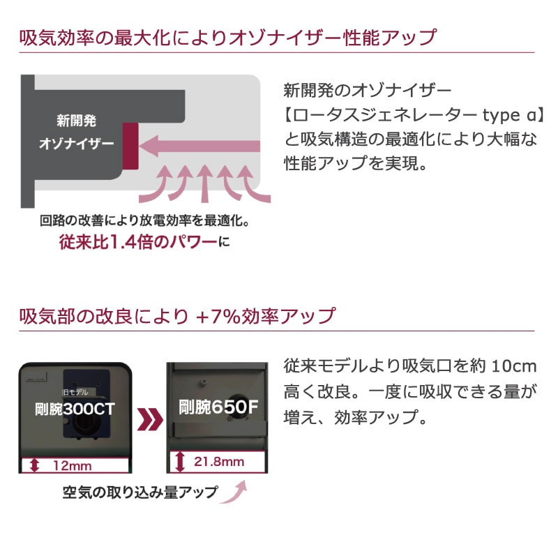 剛腕 650F GWN-650F オゾン脱臭器 オゾン発生装置 車両用 自働車