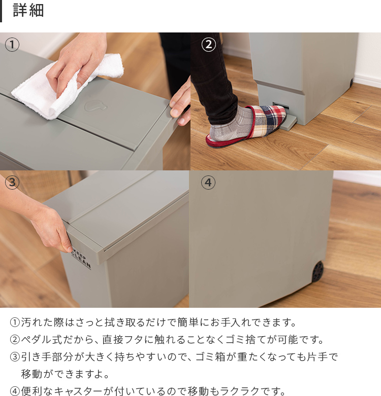 バタフライペダルペール 32L ゴミ箱 ダストボックス フタ付き 観音開き