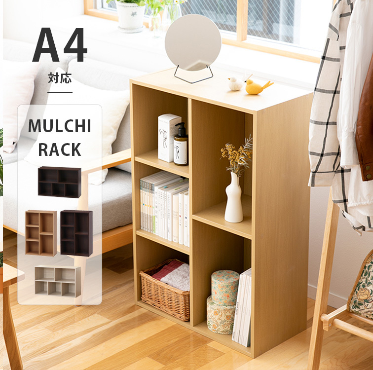 不二貿易（Fuji Boeki） カラーボックス 2段 3段 2列 A4 サイズ 本棚