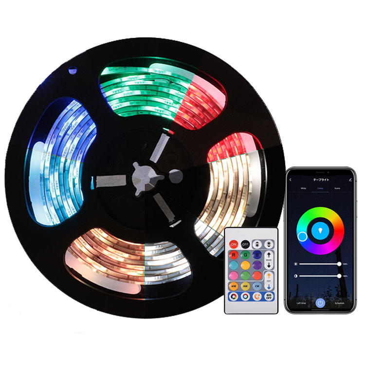 LEDテープライト RGB 調光調色機能付き バー風 ゲーミング 装飾 インテリア ライティング テープライト おしゃれ 間接照明 照明 電気 TOLIGO トリゴ｜kaiteki-homes｜02