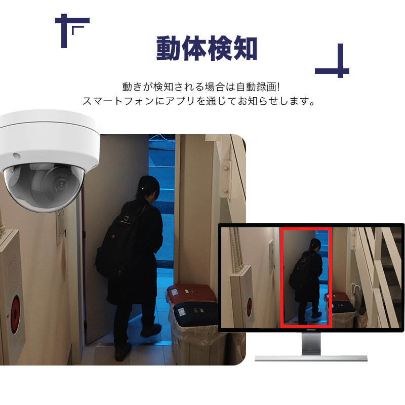 防犯カメラ 屋外 400万画素 固定レンズ2.8mm IP67防塵防水 IPカメラ 1