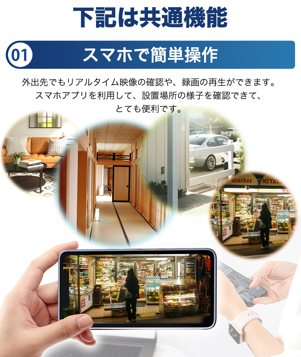 防犯カメラ ドーム型 ワイヤレス 屋外 監視カメラ 最大500万画素 SD