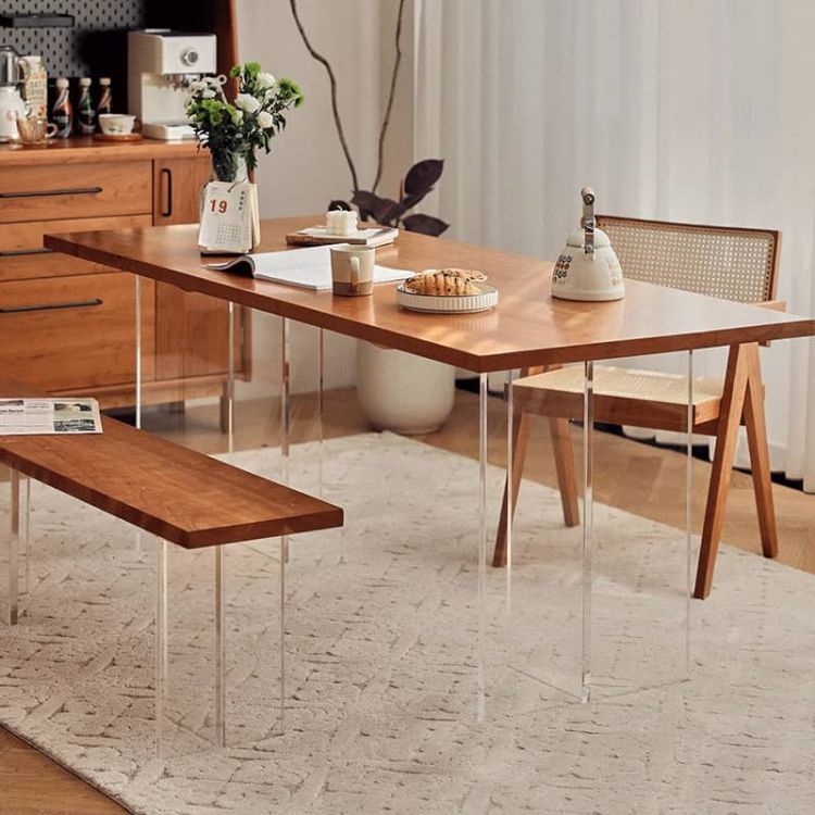 ダイニングテーブル チェリー材 無垢材 ウッド 食卓 食卓テーブル 4人