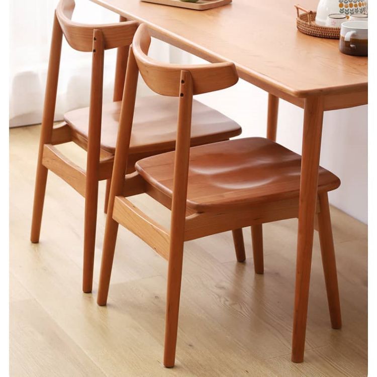 木製チェア ダイニングチェア チェリー無垢材 Woody ナチュラルスティックバックチェア【高級天然 Cherry Prime 椅子