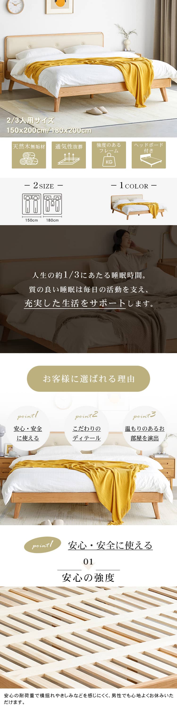 すのこベッド 木製 すのこ ダブル 送料無料 北欧 ベッドフレーム 180