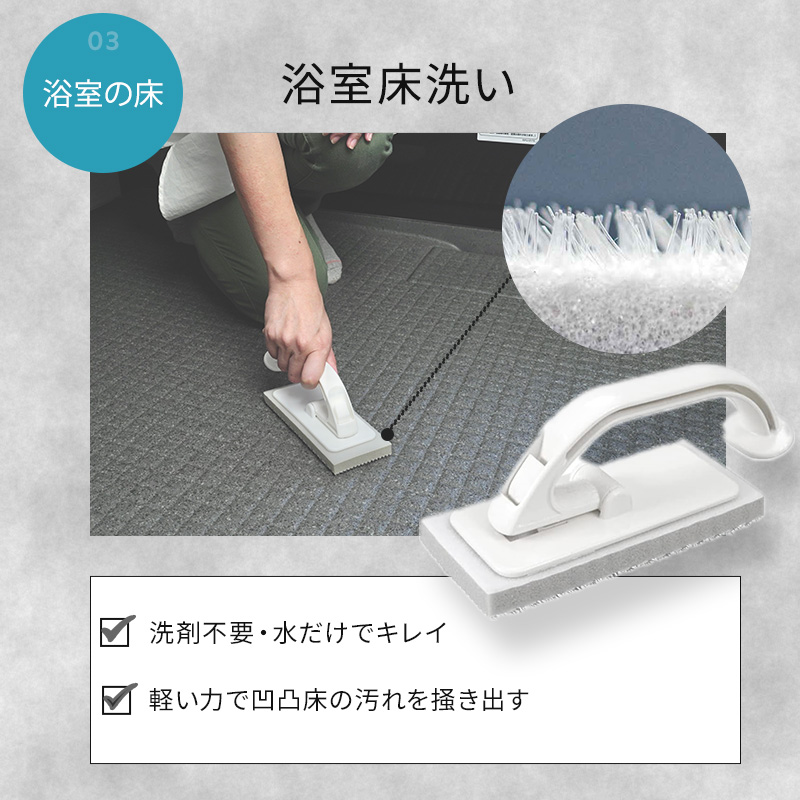 アズマ公式 sm＠rt 浴室清掃 4点セット 磁石 ミドル伸縮柄（浴室床洗い、浴槽洗いFM、浴槽洗いFMスペア、水切りワイパー）｜マンスリーセール | アズマ工業 | 13
