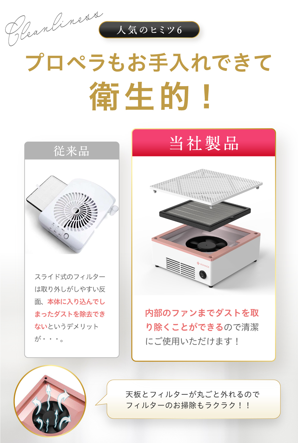 本日5付日！ボーナスストア+5％／ ネイル 集塵機 ネイルダスト 