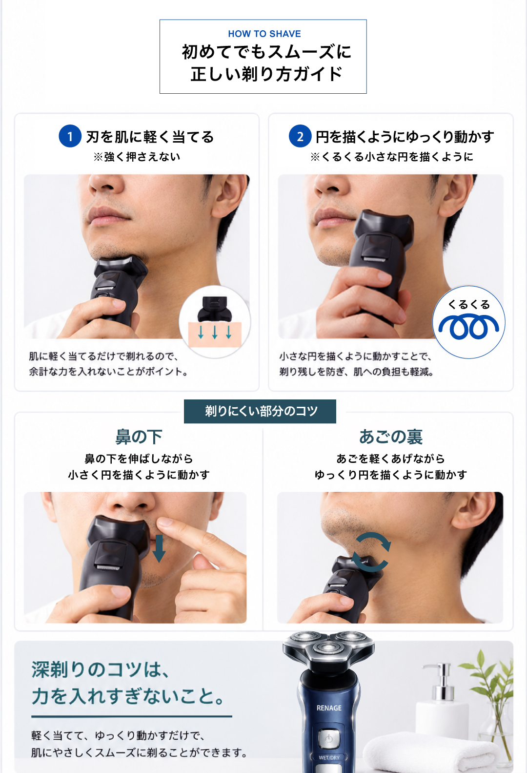 回転式 髭剃り 電気シェーバー メンズ シェーバー 電動シェーバー 電動