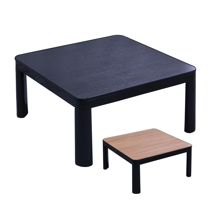 こたつ 2人用こたつ 正方形テーブル 天板リバーシブル 300W石英菅