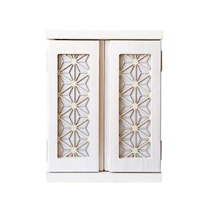 仏壇 家具調仏壇 ミニ仏壇 組子風扉仏壇 メモリアルBOX LED照明仏壇