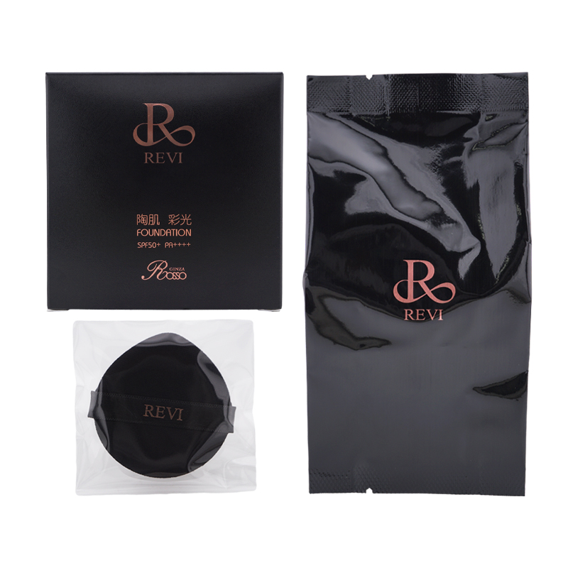 【新品】ルヴィ 陶肌 ファンデーション レフィル 23オークル　2個セット REVI（ルヴィ） 4色選べる 専用パフ2枚付き 陶肌ファンデーション 21