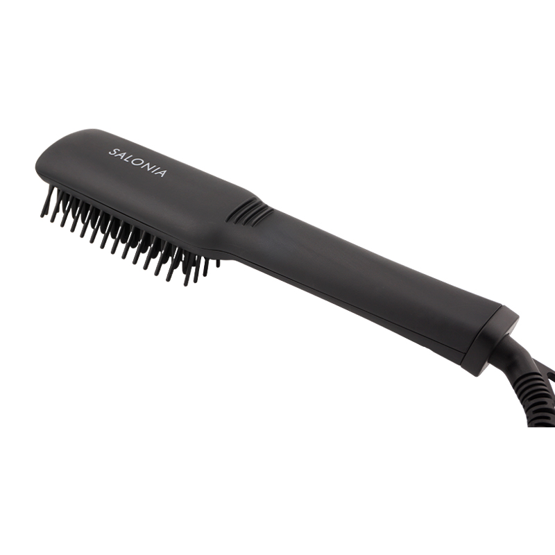 SALONIA ストレートヒートブラシ SL-012BK SALONIA（サロニア） ストレートヒートブラシ スリム ブラック SL