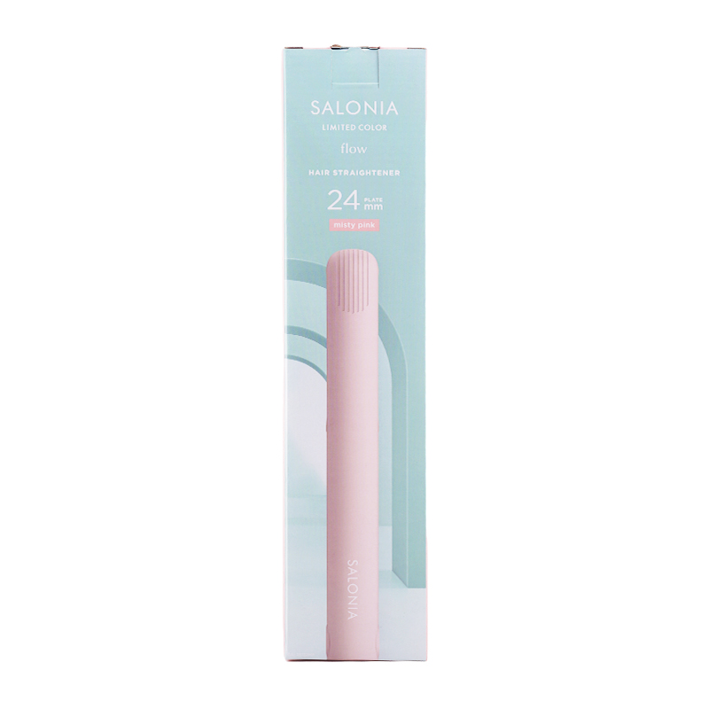 SALONIA 美顔器 ピンク限定モデル　ポーチ付き SALONIA（サロニア） ストレートアイロン ヘアアイロン 24mm ミスティ