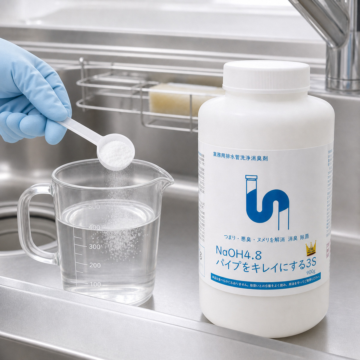 パイプをキレイにする3S 排水管用洗浄剤 900g 詰まり・悪臭・髪の毛・石鹸カス対策 日本製 業務用 爆買 関連画像3