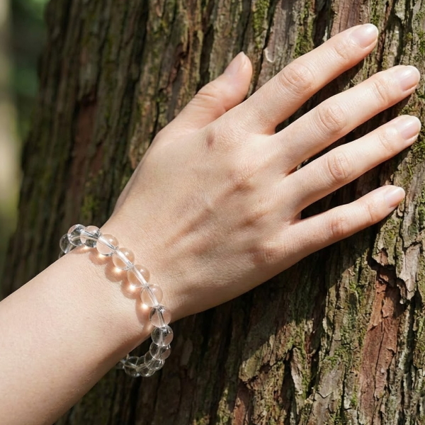 水晶 ブレスレット 天然 本物 クリスタル 8mm 玉 厳選 最高級品