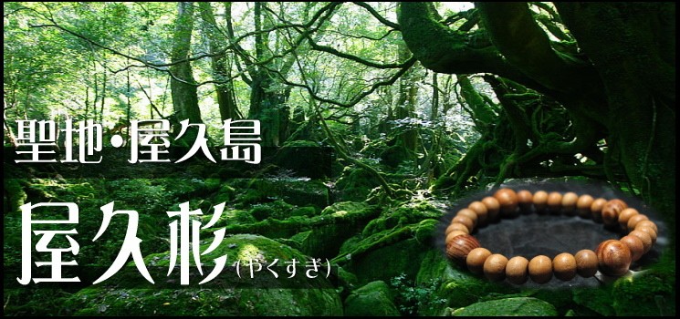 屋久杉 ブレスレット 8mm 無垢 最高級 原産地 証明書付き